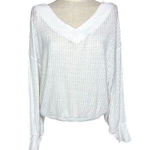 Free People We the Free White South Side Thermal Top